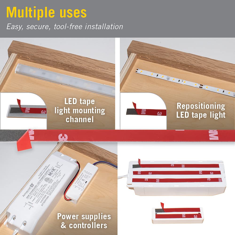 Armacost Lighting 970030 Cinta adhesiva para montaje de luz, color rojo