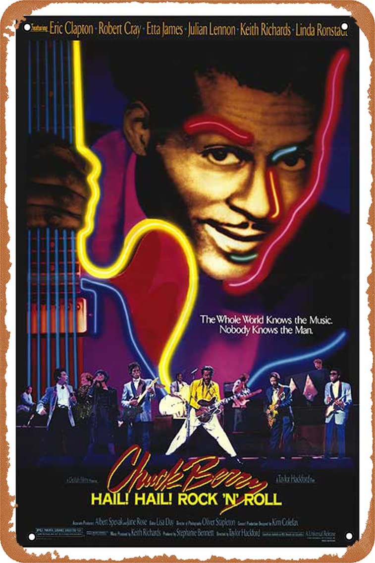 Muzuputs Chuck Berry Hail! Hail! Rock ’n’ Roll Retro Vintage Metal Tin Sign 8x12 inch Home Decor Art