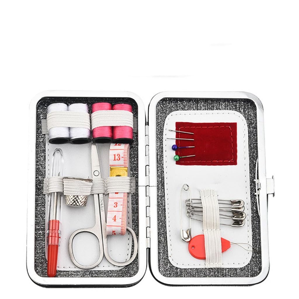 Bolsa de Costura portátil para el hogar, Kit de Costura de Viaje Multifuncional, 18 Piezas, Kit de reparación de Costura