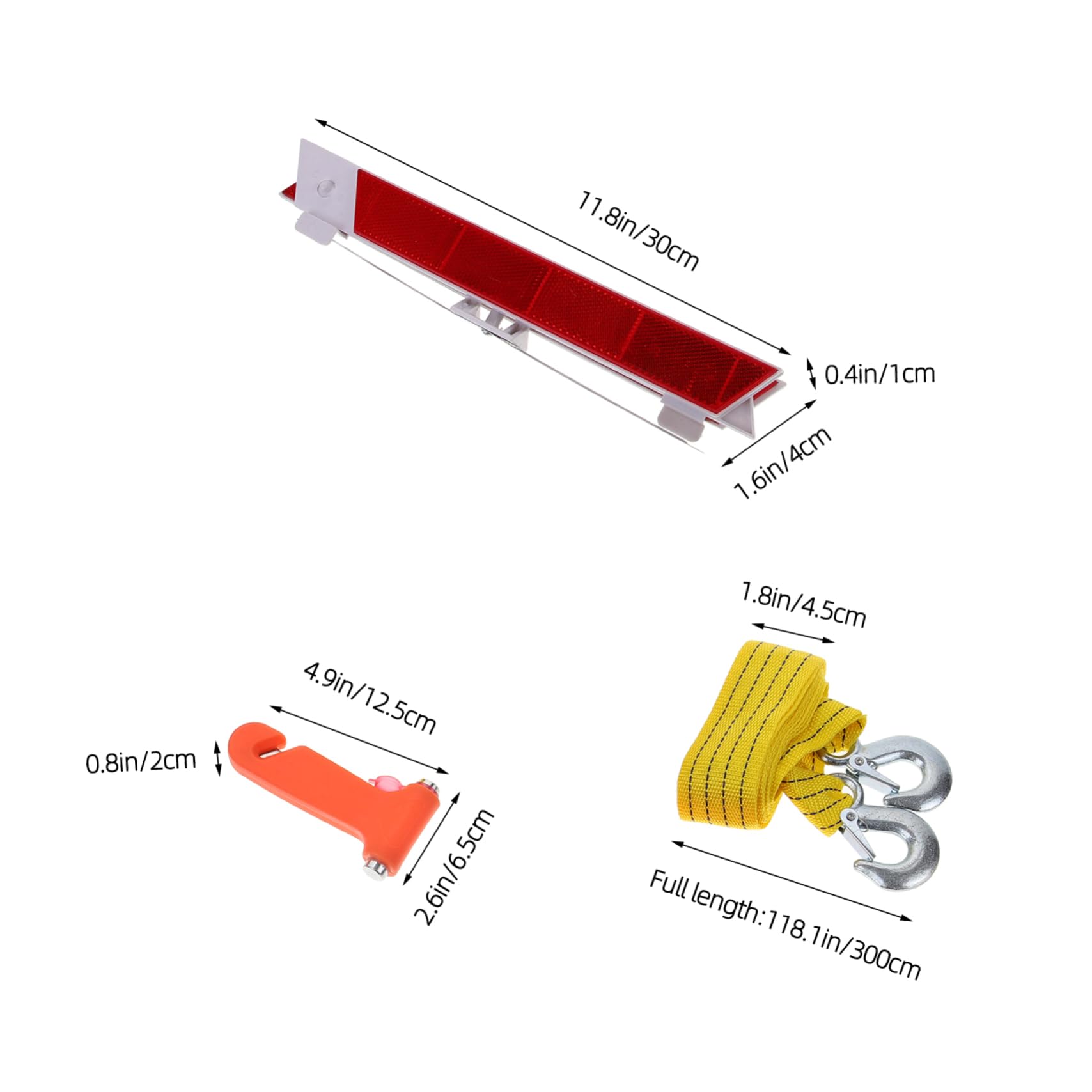 Cabilock Kit di Emergenza Auto Multifunzione, per Veicoli, Abs, Gomma, Metallo e Tessuto, per Controlli del Veicolo