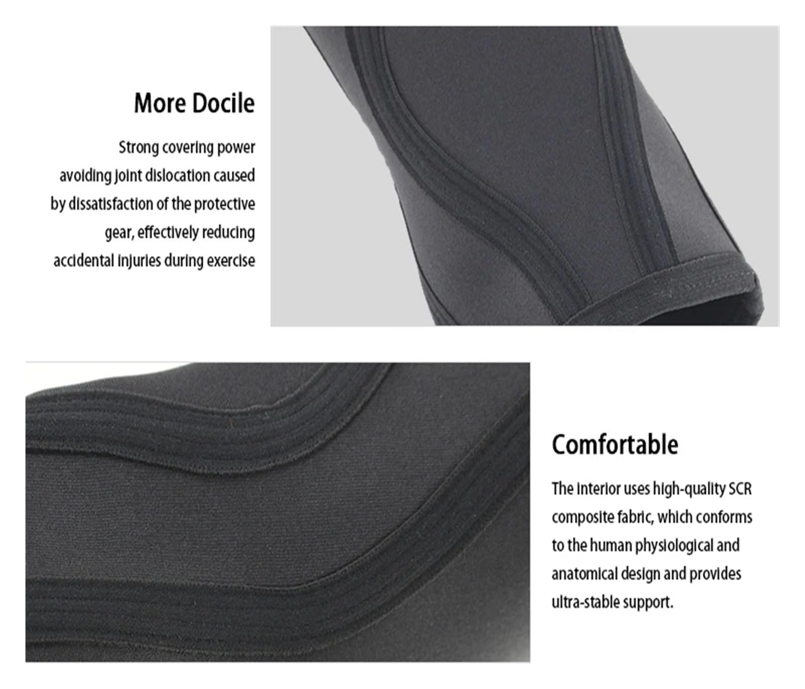 GenouillèRe Sport 1 Pair Squat 7mm Knee Sleeves Pad Support Men Women Gym Sports Compression Knee Protector for Weightlifting pour Hommes Et Femmes(M)