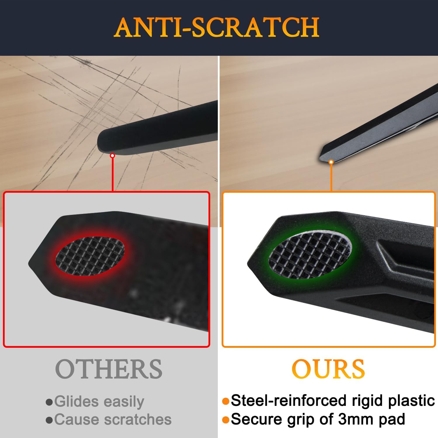 SOULWIT TV Stand Legs for Vizio 50" Class D50X-G9/V505-G9/V505-H9/M506X-H9, Wobble-Free Tabletop Mount, VESA Compatible, Includes Screws – Black