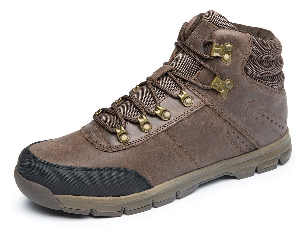 LANGBAO Men's Winter Snow Boots Outdoor Non-Slip Shoes Waterproof Warm Ankle Boots Casual Chukka Boots Lace Up Motorcycle Combat Boots