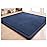 Loartee Coral Velvet Crawling Rug and Area Rug (4\'9x4\'9, Dark Blue) for Toddler Children Play Mat and Yoga Mat Exercise Pad