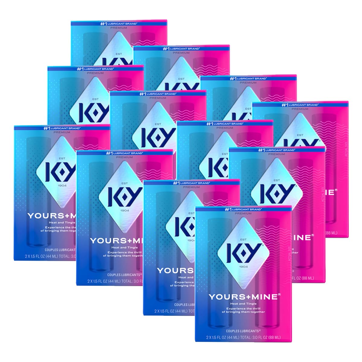 K-Y Yours & Mine Couples Lubricants, 3 oz (Pack of 12)