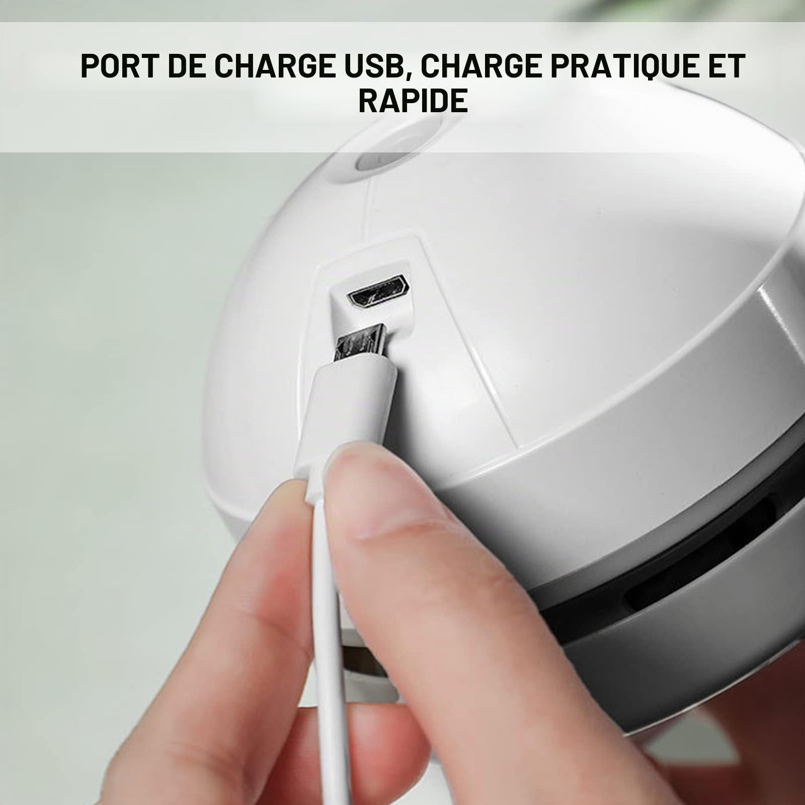 Mini Aspirateur de Table, USB Rechargeable Aspirateur de Bureau Poussière, Portable Mini Aspirateur de Bureau pour Table Bureau Coussin Voiture Clavier, Ramasse Miette