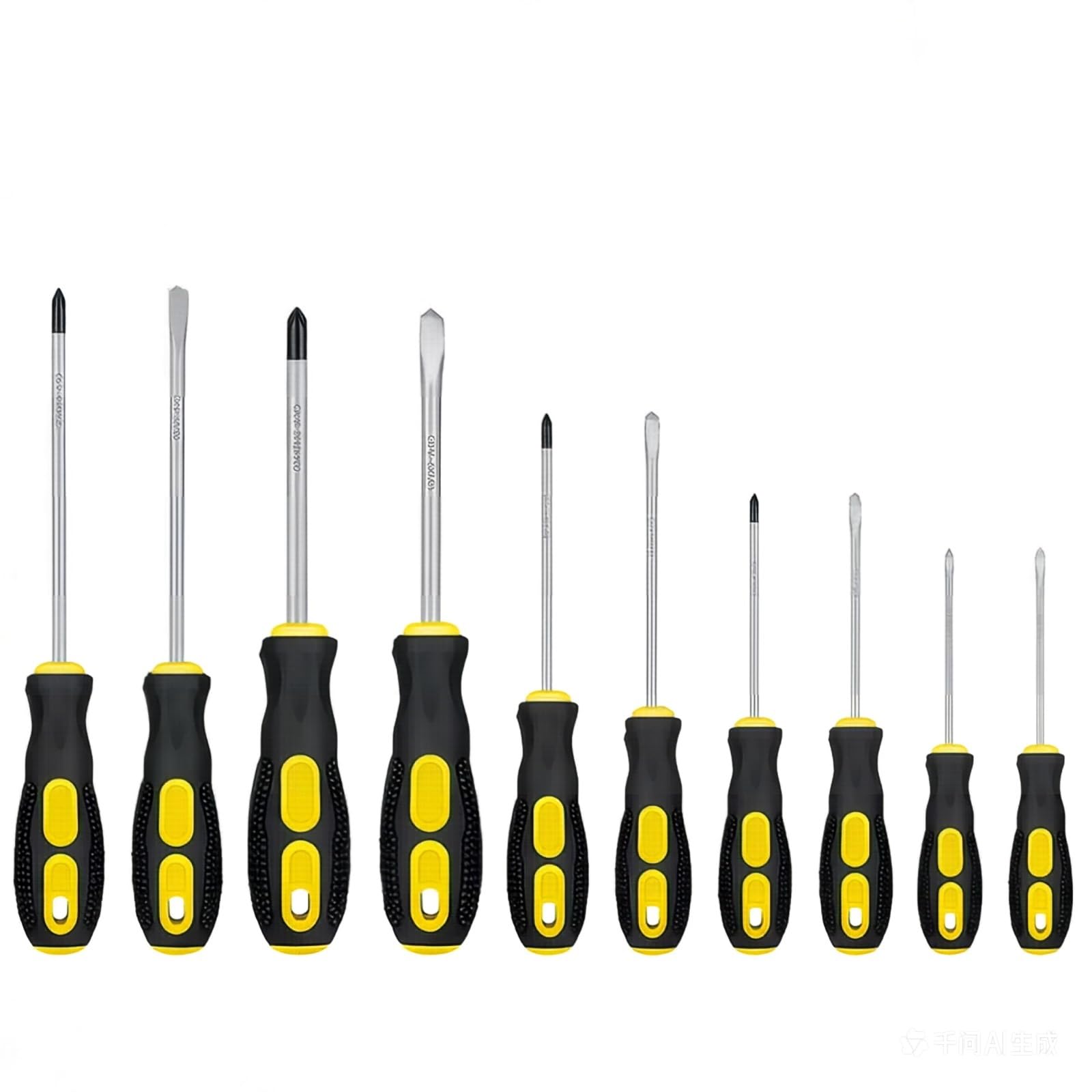 Alfbfpubxz 10Pcs Magnetic Phillips & Flathead Screwdriver Kit
