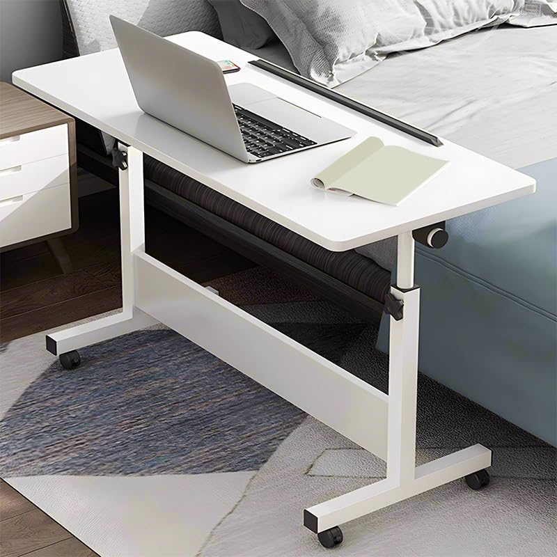 WXJHL Kleiner Stehschreibtisch Höhenverstellbar Rollender Computertisch Mobiler Laptoptisch mit Rollen für Zuhause
