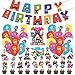 Ksopsdey 51pcs Suministros Fiesta, Cumpleaños Decoraciones Kit, Set Cumpleaños, Fiesta Temática, Decoración cumpleaños para Fiestas,para niños Decoración cumpleaños Pasteles Globos Banner