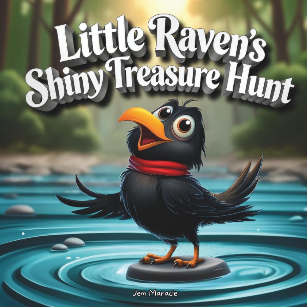 Little Raven's Shiny Treasure Hunt: Book 4 - A Sparkling Adventure (A Rhyming Picture Book Series) (Little Raven's Mischief Series)