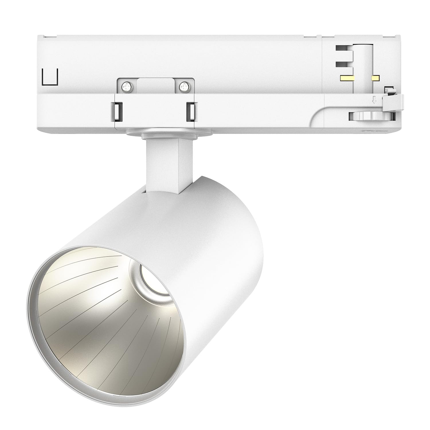 Schienenstrahler LED 30W 4650 Lumen 3000K CRI95 3 Phasen 4 Draht Brillantweiß