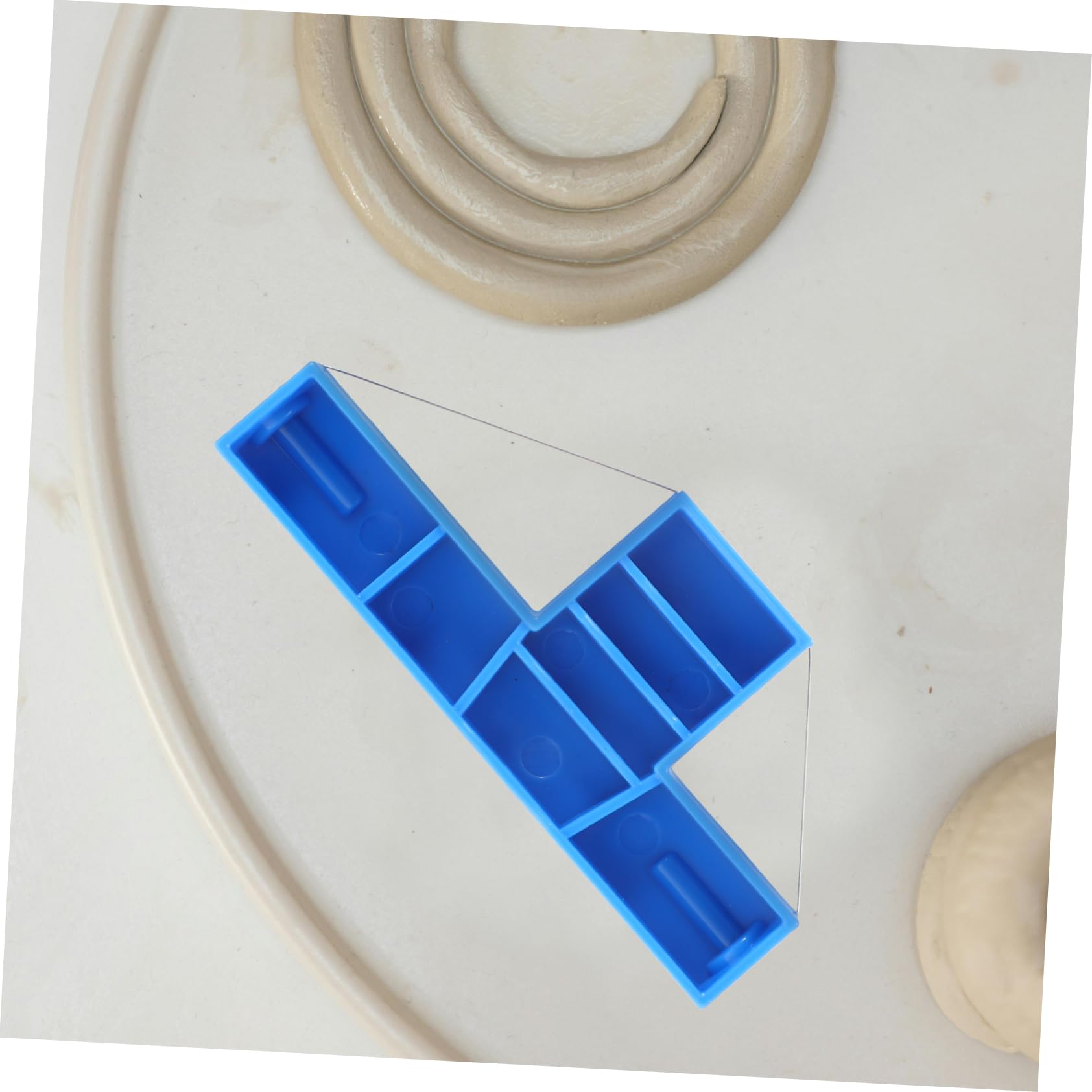 Gadpiparty 4 Pezzi Strumento di Taglierina Angolare Artigianato Cutter Kit di Strumenti Argillosi Mini Frese per Argilla Forniture Scolpire L'argilla Scultura Fabbricazione Forme Plastica Blu