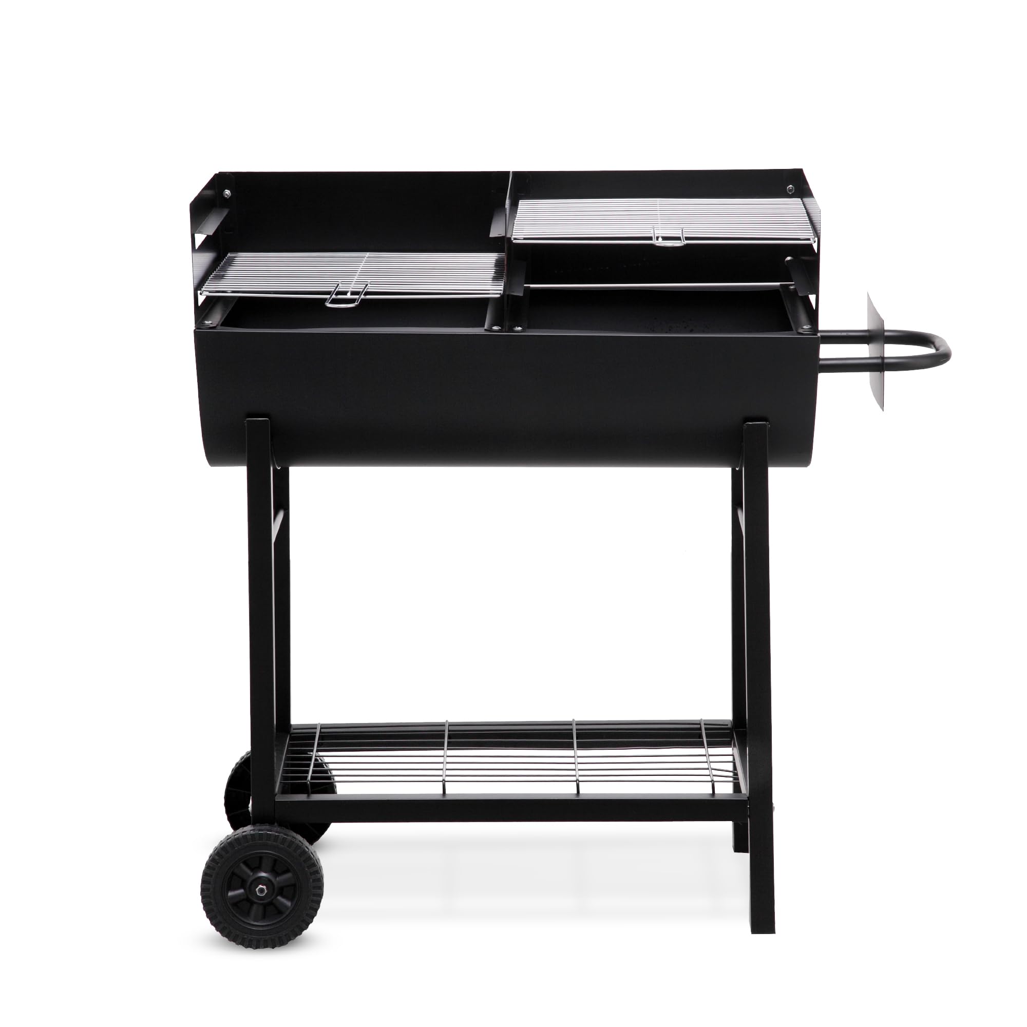 tepro Detroit 1037 – XL Holzkohle‑Grillfass mit Ablage, verchromte Grillroste & flexibel höhenverstellbar