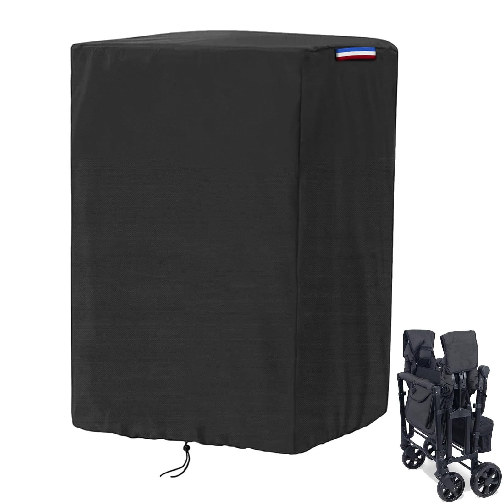 Wagon Cover Compatible with Wonderfold Wagon W4 Original(Cover Only),Waterproof 420D Stroller Wagon Cover with Handle Adjustable Drawstring-29 L x 28" W x 43" H