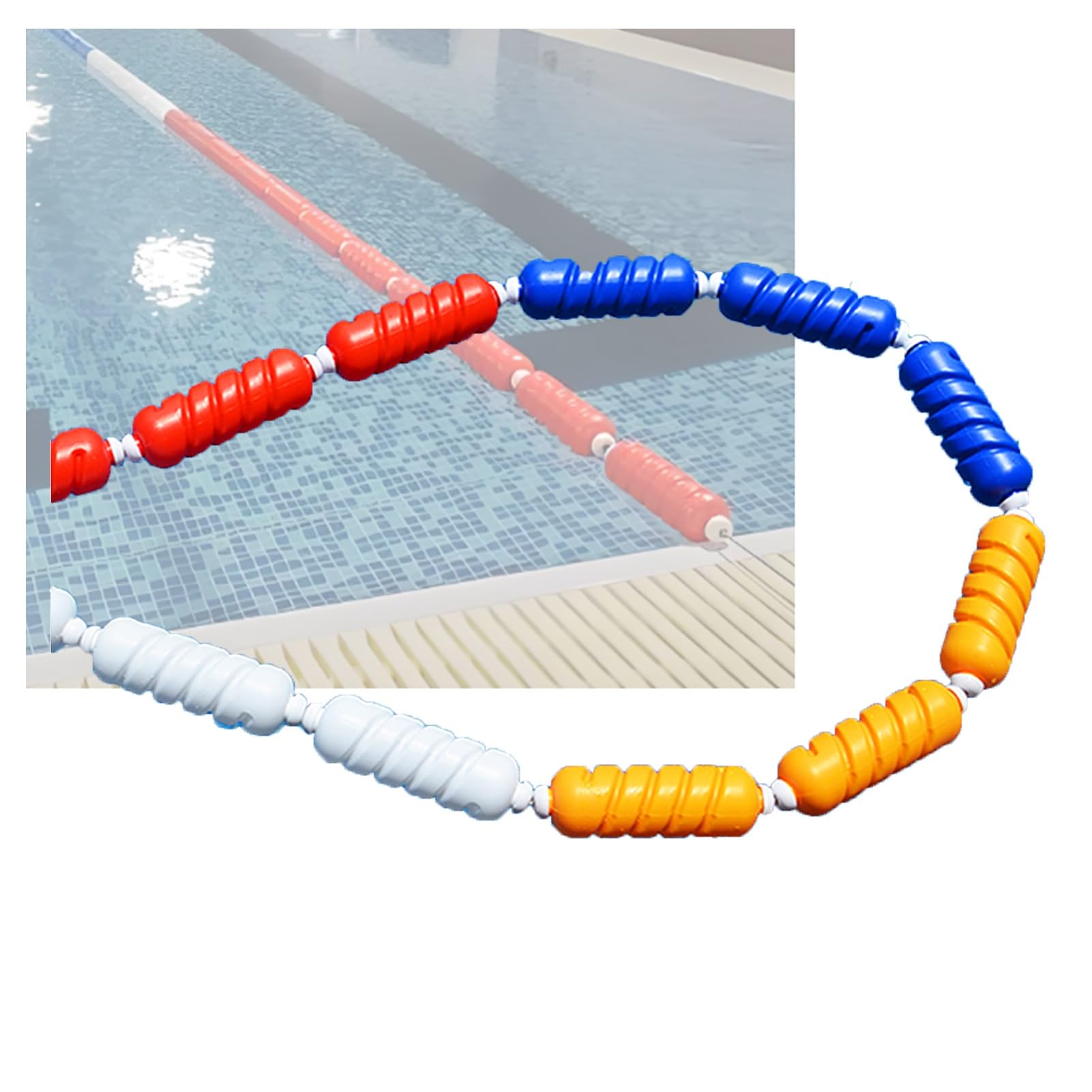 Schwimmbad-Sicherheitsseil, Schwimmbahnteiler für Pools, Bojen-Kit für Sicherheit, Spiral-Typ Trennseil für Poolleiter und Sicherheitsmanagement