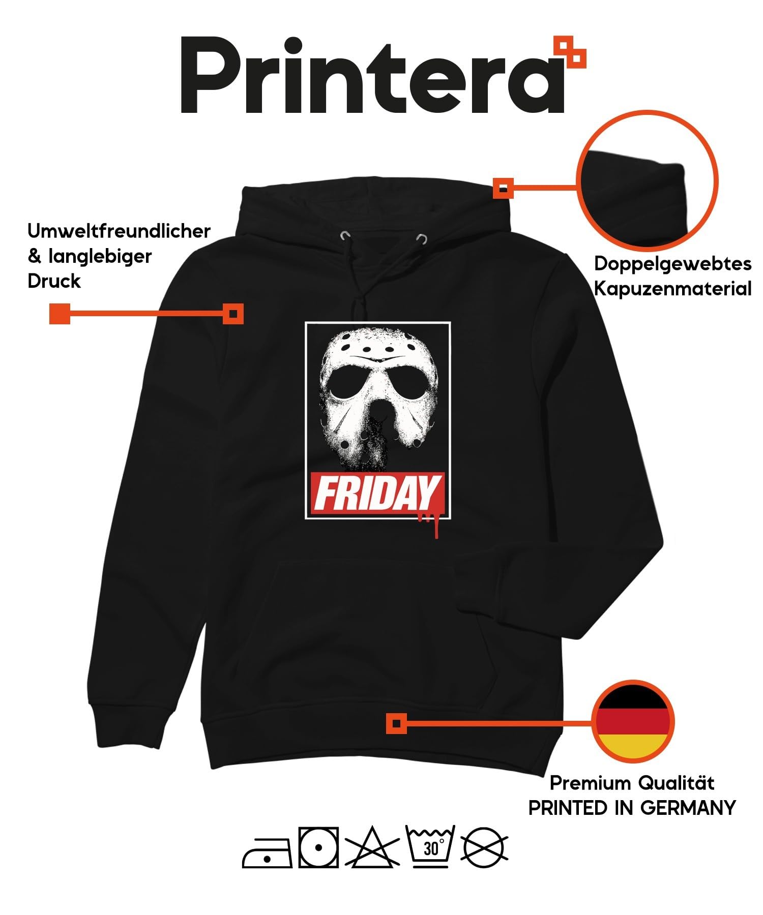 Friday maska hokejowa Jason piątek 13 horror retro grunge krew unisex bluza z kapturem