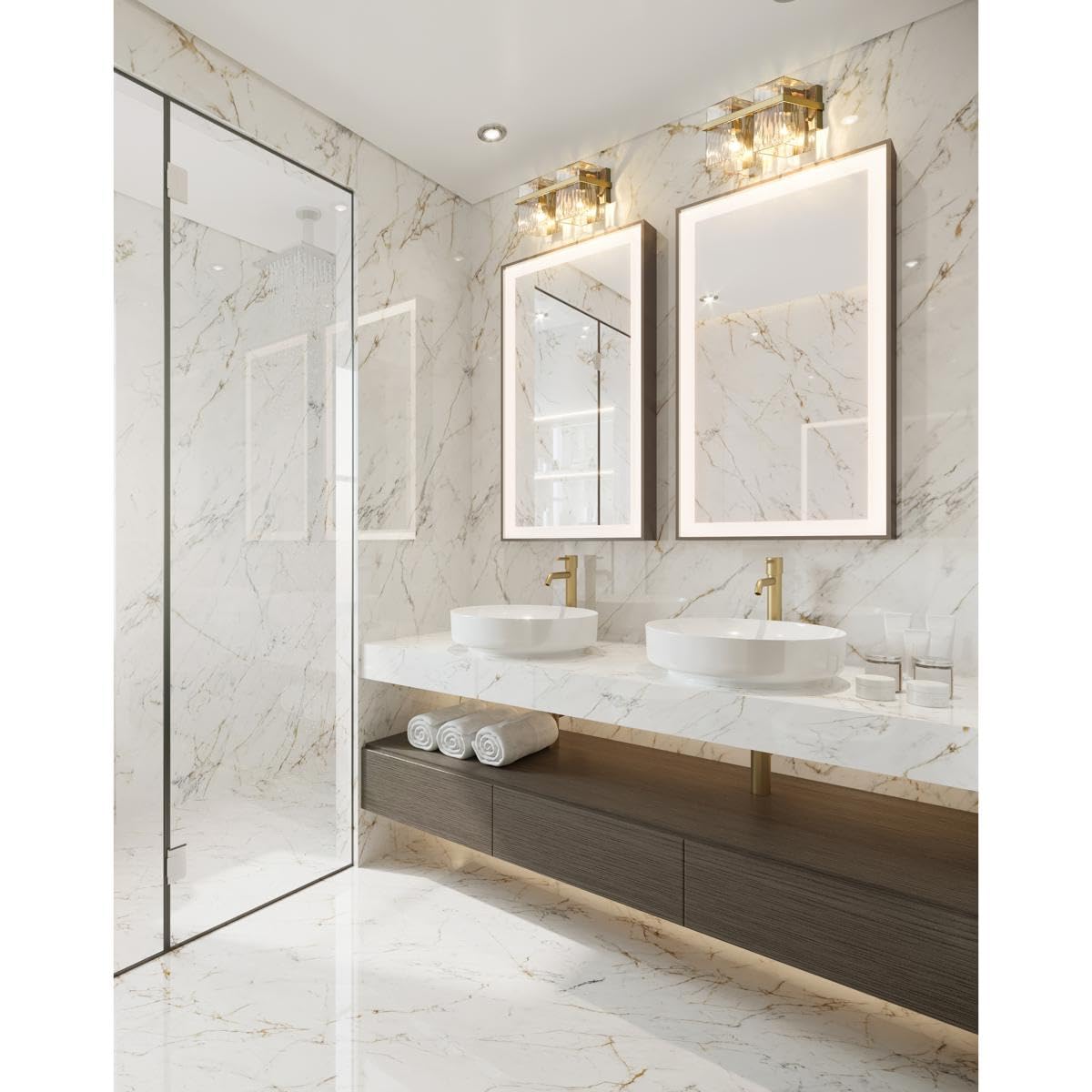 Z-Lite 1938-2V-MGLD Bennington Vanity, 2-Light 200 Total