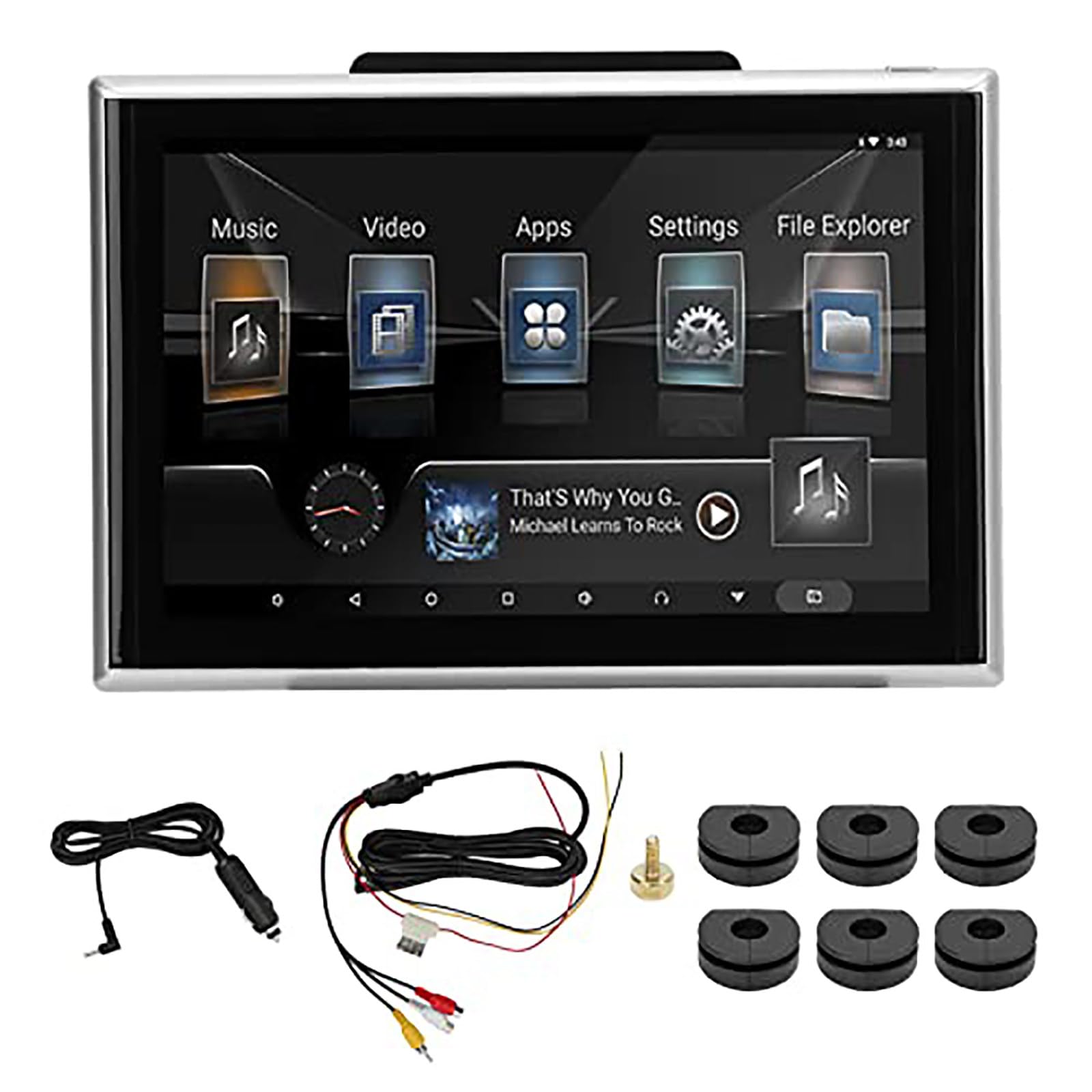 10 1 Cali Monitor Zaglowka Samochodowego Odtwarzacz Wideo Ekran Dotykowy HD Wspiera 4K Wideo Bluetooth HDMI Wejscie FM USB Uniwersalny Telewizor Tyl Fotela Kino Rozrywka Aut