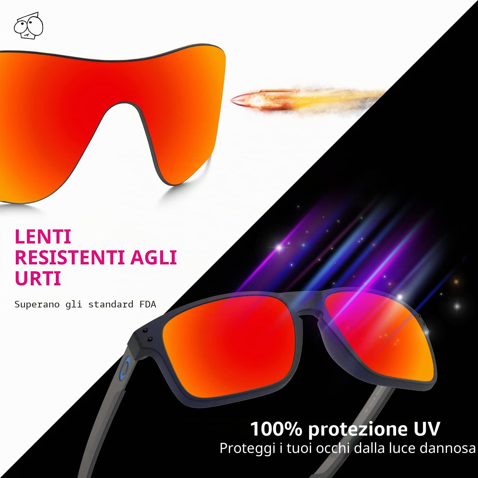 EZReplace Lenti di ricambio per occhiali da sole Ray-Ban Meta Wayfarer RW4008 da 53 mm (non polarizzate) – Adatto a Ray-Ban Meta Wayfarer RW4008 53 mm Frame (fotocromatiche)