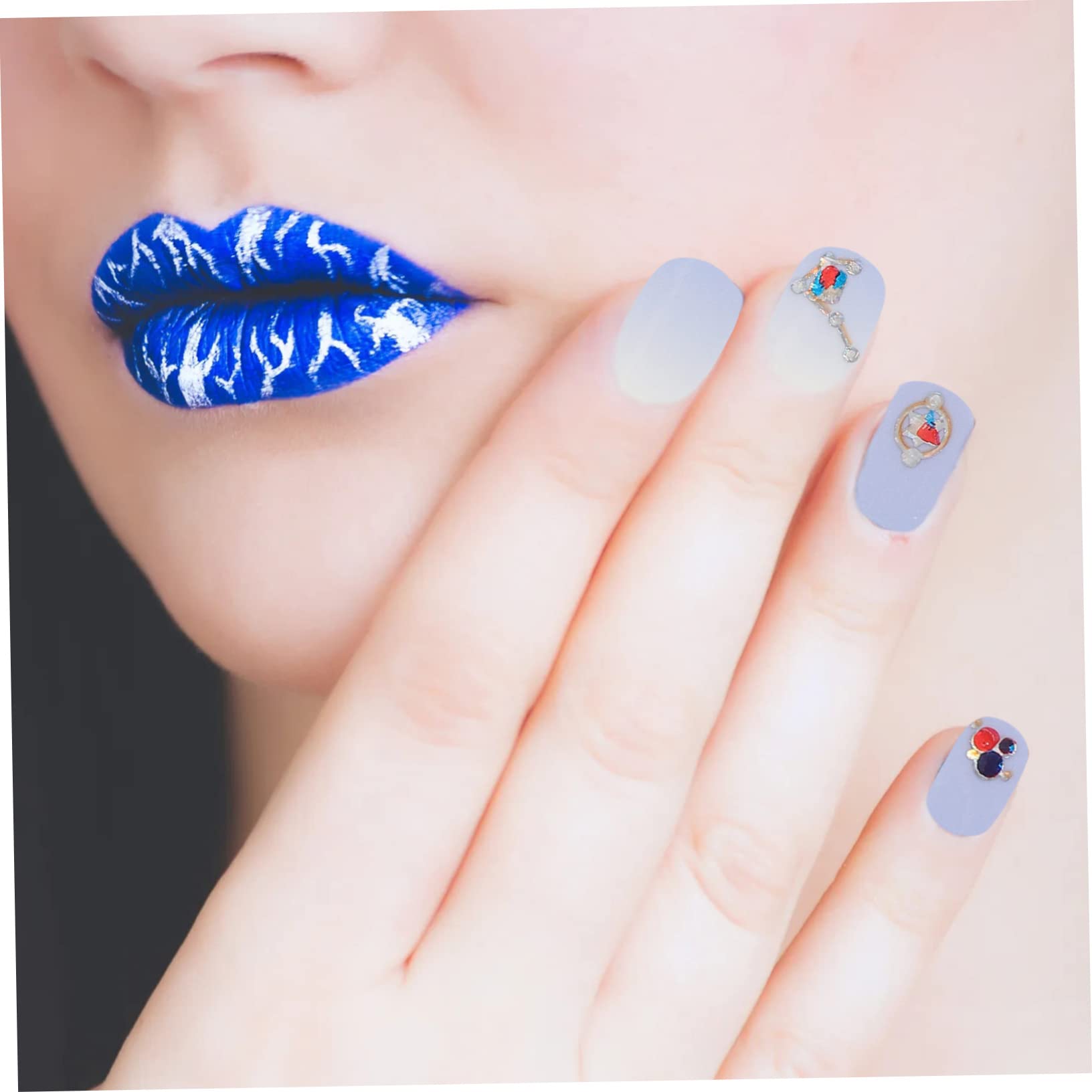 5 Set Adesivi Per Unghie Con Design Artificiale Set Per Decorazioni Nail Art Facili Applicare E Rimuovere Per Manicure E Pedicure Accessori Per Unghie Per Principianti E 6 Fogli*5