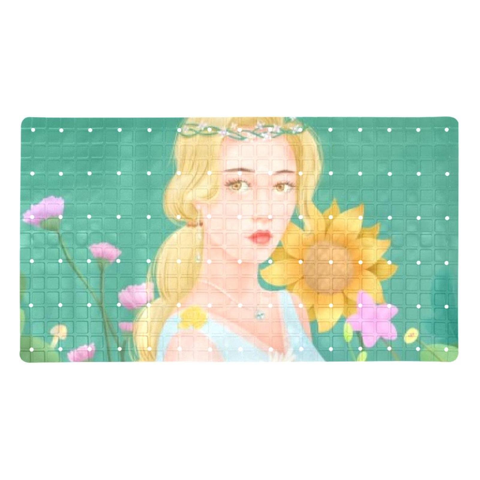 Tapis de bain antidérapant PVC à ventouses pour douche sécurisée