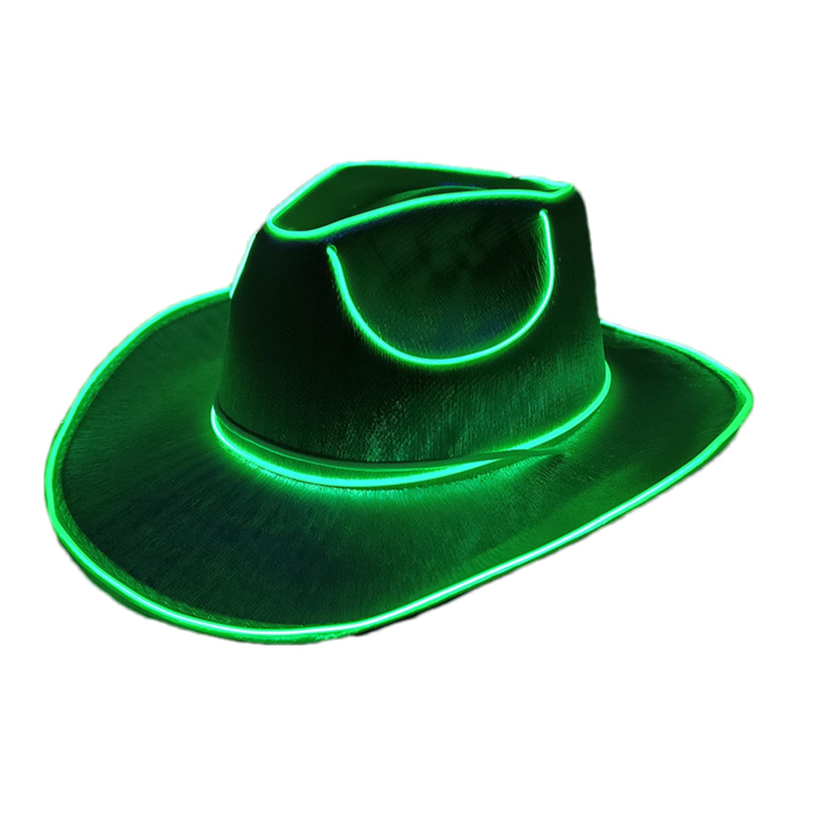 LED Cowboy Hat, Sparkly Neon Light Up Cowgirl Hat, Disco Western Costume Headwear, Ideal for Disco Birthday Halloween Parties Dress Up Cosplay Costume Accessories for Men Women