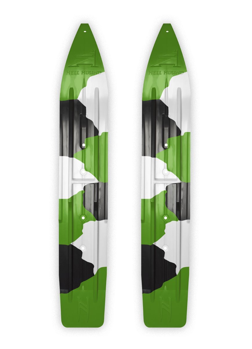 Pair of Green/White/Black Urban Camo Slydog Hell Hound 7-1/4