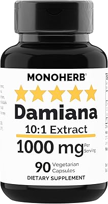 MONOHERB Damiana Extract 1000 mg - 90 Vegetarian Capsules