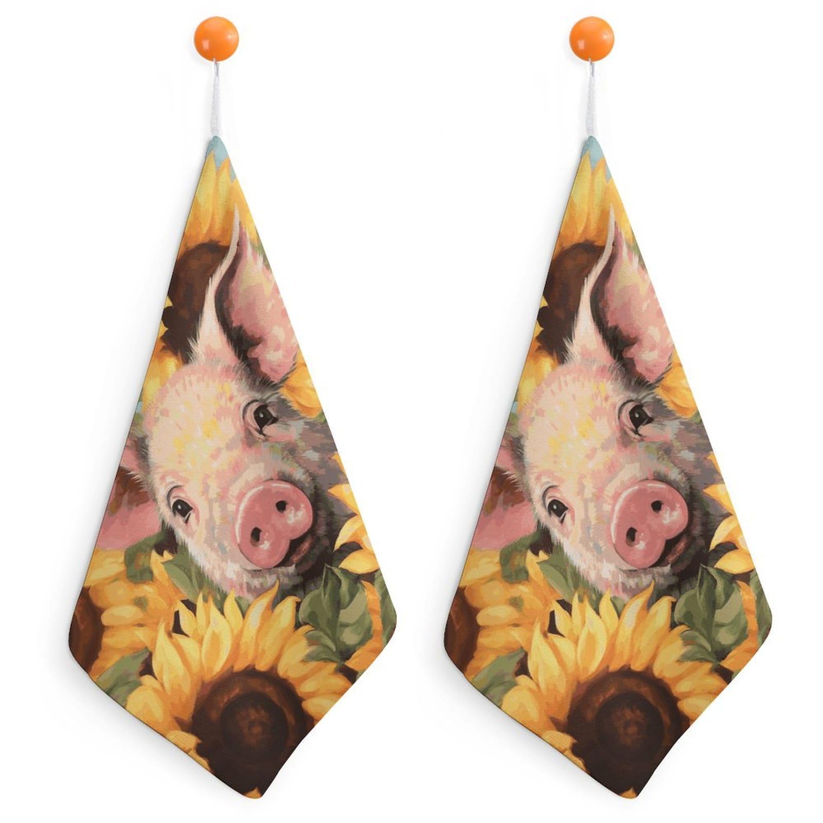 LDGSUPH Smiling_77725070 Hand Towels Fashion Hand Face Towel with Hanging Strap Absorbent Soft Decorative Towel Fade Resistant Cozy Face Cloths for Kitchen Gym Bathroom Towels 2PCS
