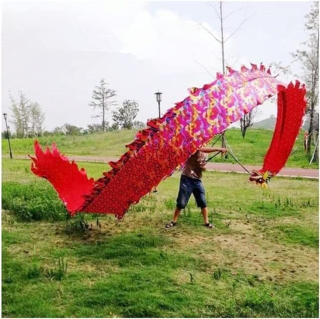 Catálogo para Comprar On-line Pancartas y estandartes para comprar hoy. 44 RhLLvJ Accesorios de Danza del dragón, Cinta de Danza del dragón al Aire Libre, dragón de Seda for Puesta en Escena del Año Nuevo Chino(Color:Red B,Size:8m)