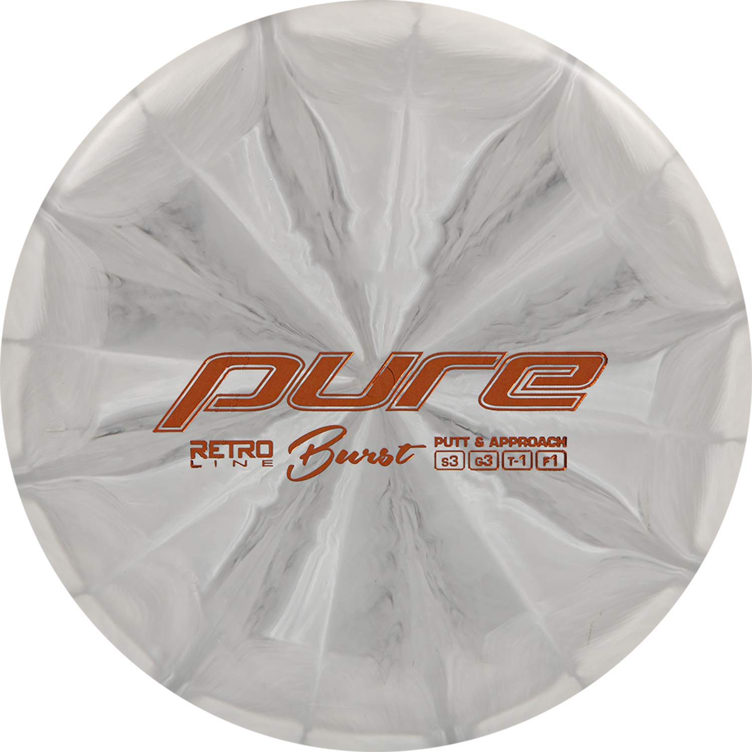 D·D DYNAMIC DISCS Latitude 64 Retro Burst Pure Disc Golf Putter | Frisbee Golf Putt and Approach Disc | 170g Plus | Stamp Color and Burst Pattern Will Vary Gray