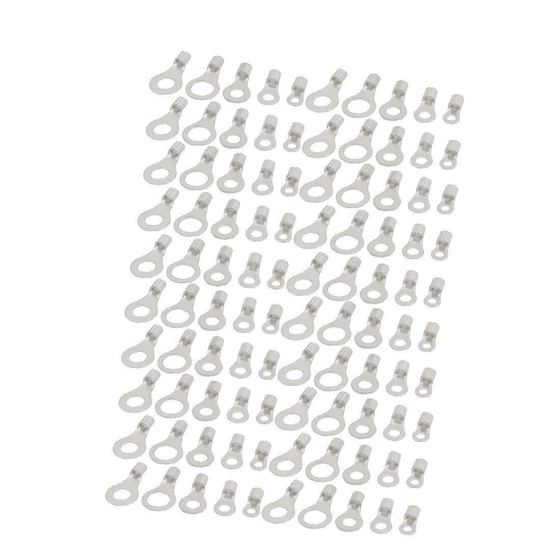 New Lon0167 100 Unids Destacados Cinco Tipo Sin eficacia confiable Forma Redonda Terminales No Aislados Conector de Cable de Alambre(id:d9d f8 9f 6b2)