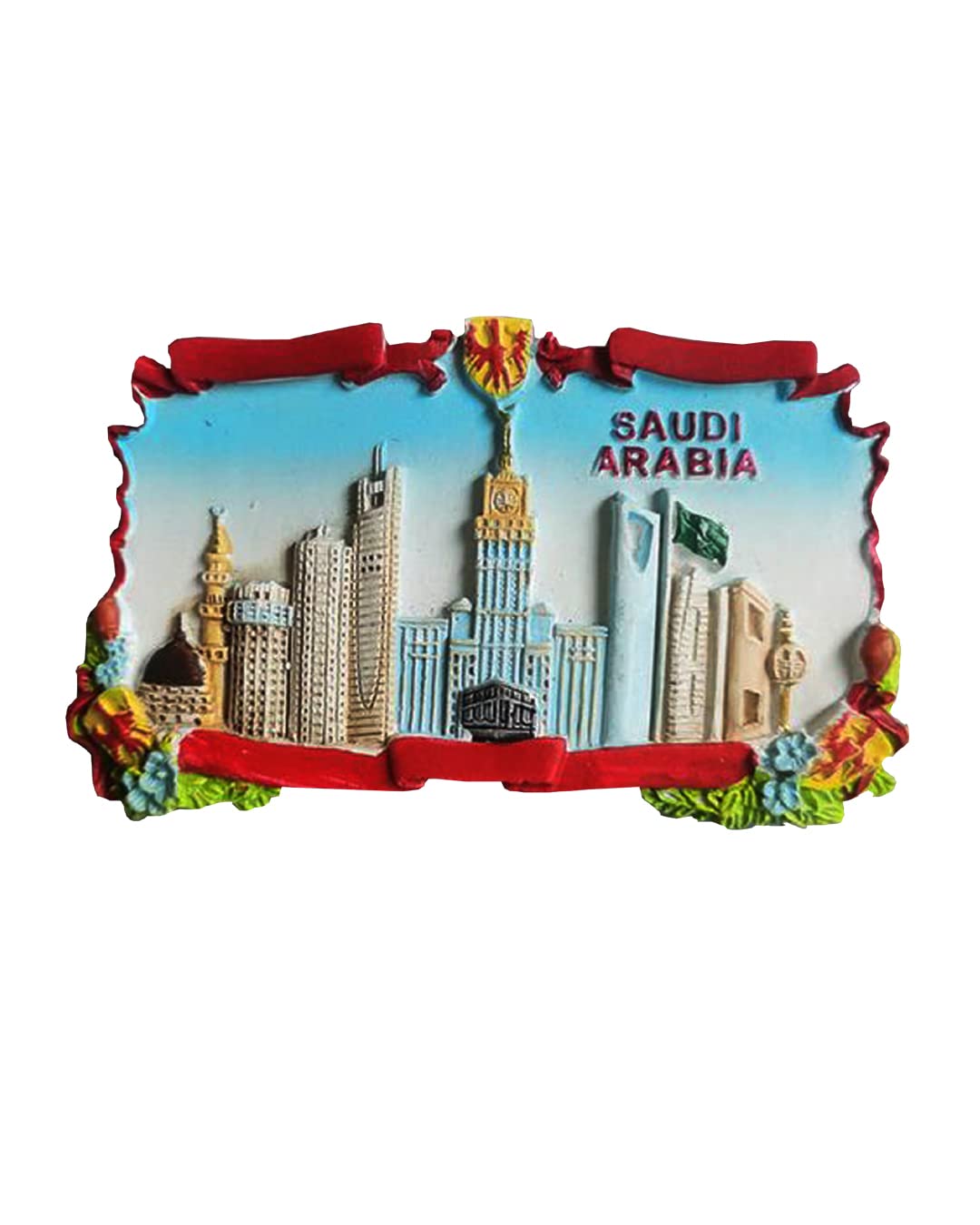 Set of 1 Saudi Arabia Pattern Printed Fridge Magnet | Magnet for Fridge Decoration | Fridge Magnets Refrigerator Stylish Set Kitchen | Funny Fridge Magnets