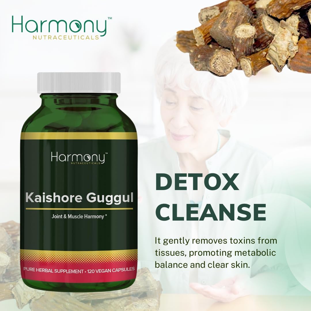 Kaishore Guggul, Harmony Nutraceuticals, Traditional Ayurveda 120 Vegetarian Capsules - Image 10