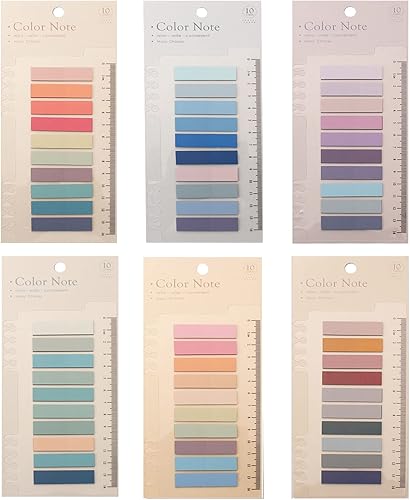 Miniatura 8 de Potanro Pequeñas notas adhesivas coloridas pestañas para libros, pequeñas almohadillas autoadhesivas para oficina, 1140 pestañas de anotación, mini