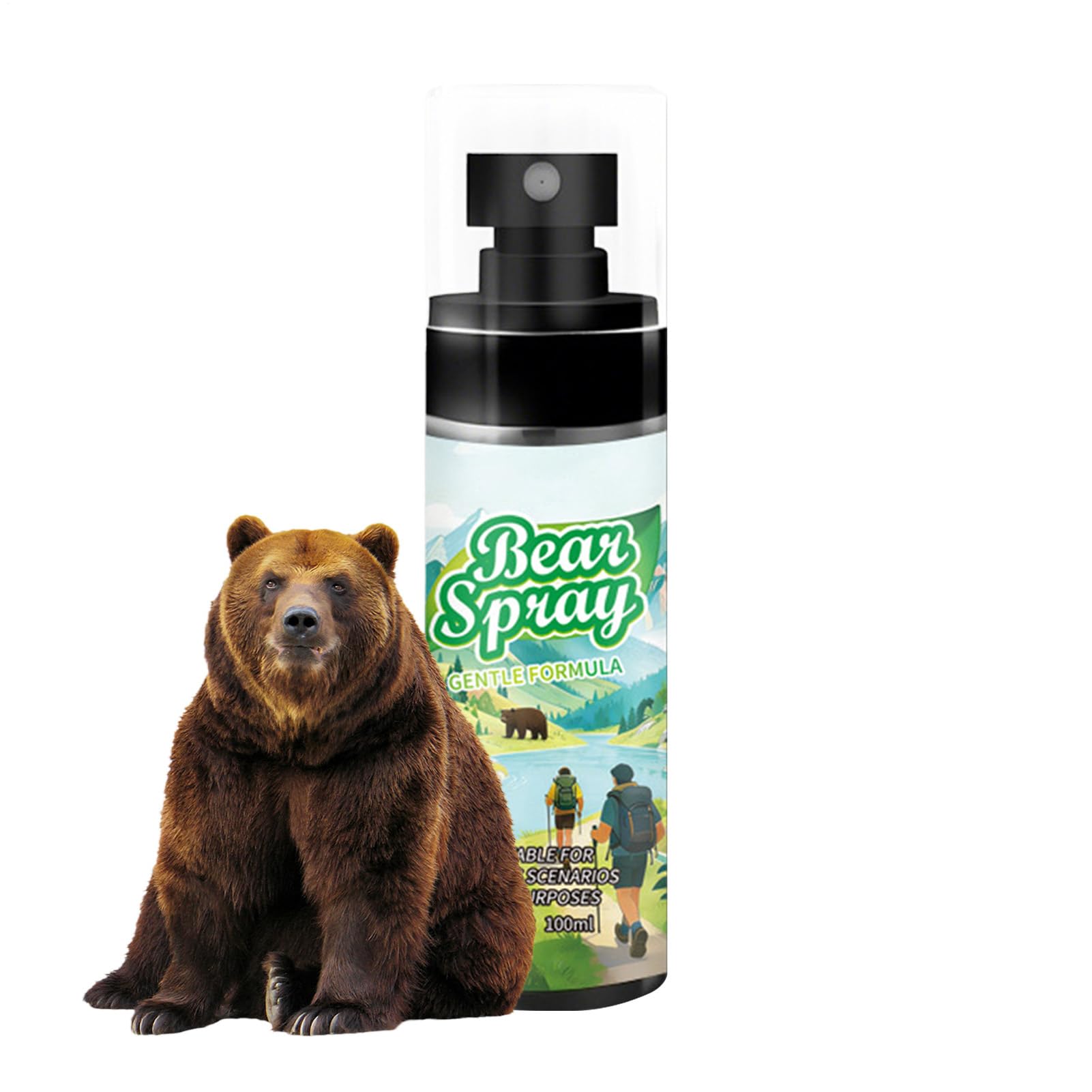 Doğa Yürüyüşü için Ayı Spreyi | 100 ml Hızlı Püskürtme Uzun Menzilli - Yürüyüş Ayı sı - Yürüyüş, Kamp, Hayvan, Aslan, Köpek, Hayatta Kalma, Dış Mekan, Ev Güvenliği, Piknik, Balıkçılık, Bushcraft İçin
