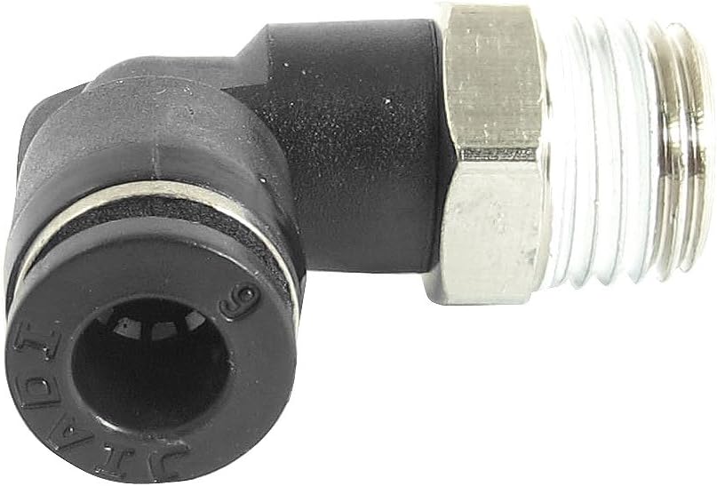 uxcell 1/4BSP Male to 6mm Air Pneumatic Elbow Quick Connect Connectors 5Pcs