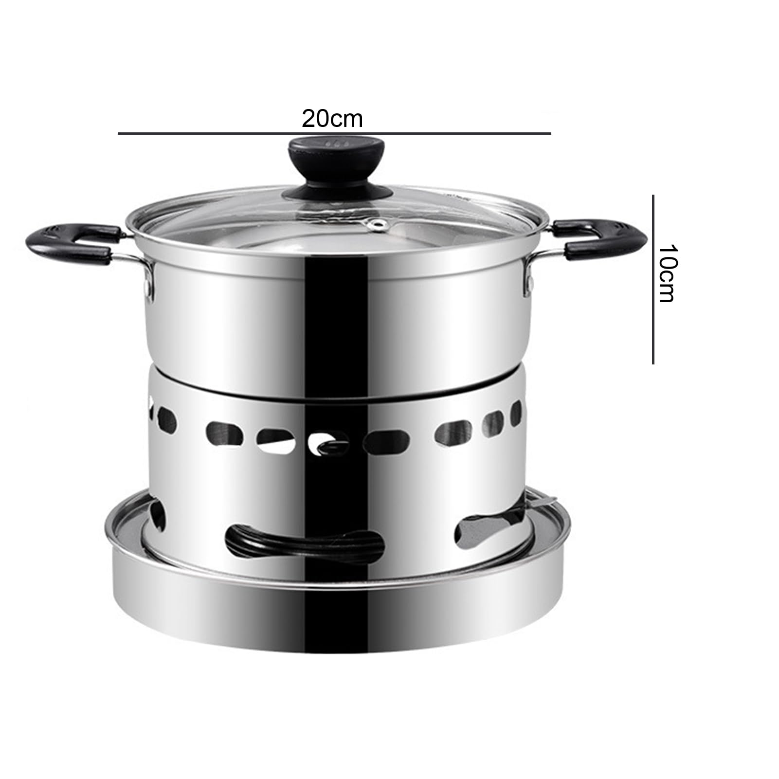 Poêle Spirit en Acier Inoxydable Ensemble de Poêle de Cuisine Extérieur Convient Pour Intérieur Et Camping