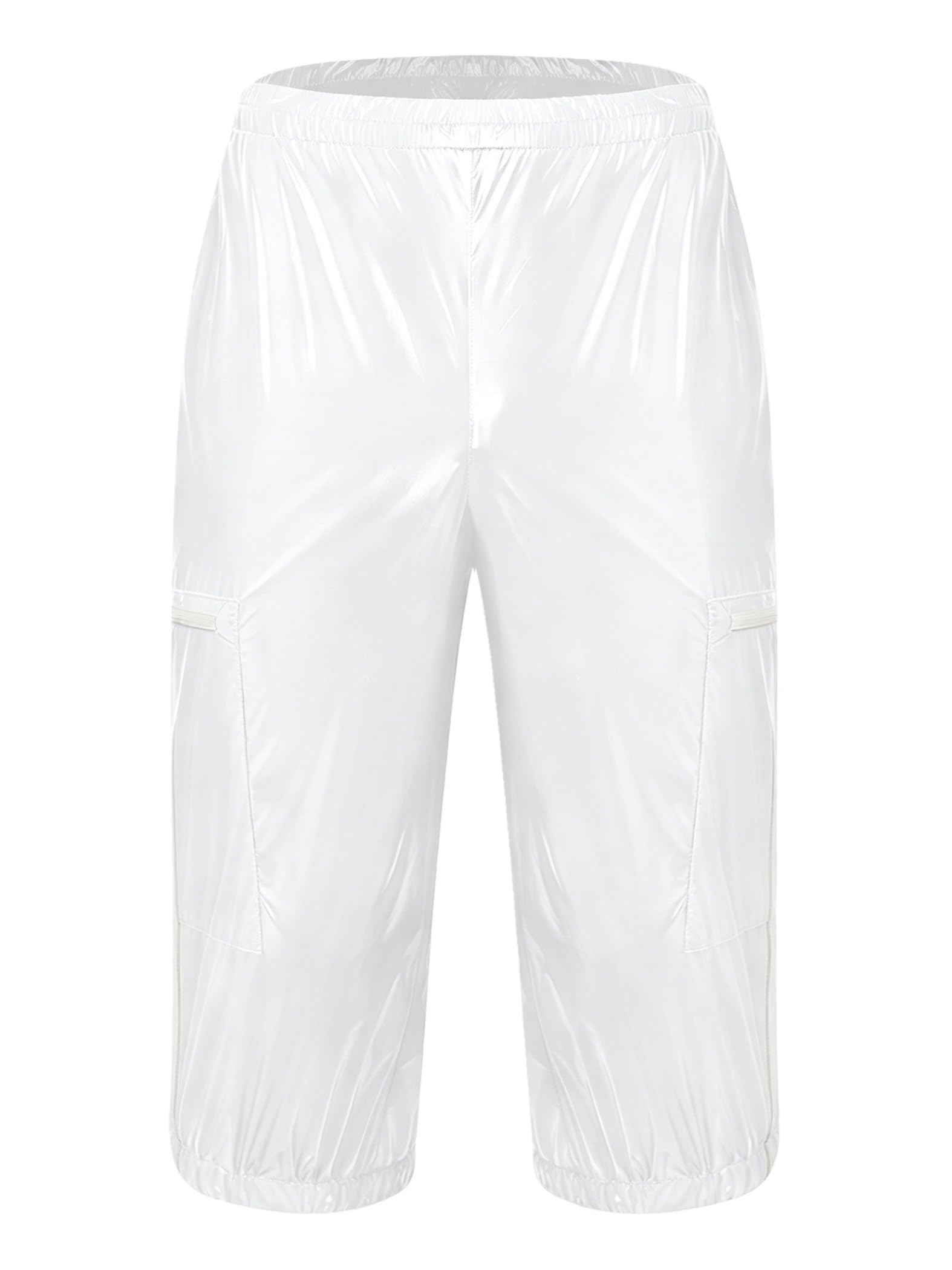 Hombre Ropa Deportiva Trotar Traje Deporte Conjunto Verano Sauna | Conjunto Pantalones Capri Con Cintura Elástica,Traje Brillante Fiestas Y Raves,De Actuación En Escena,Ropa Playa,Jogging