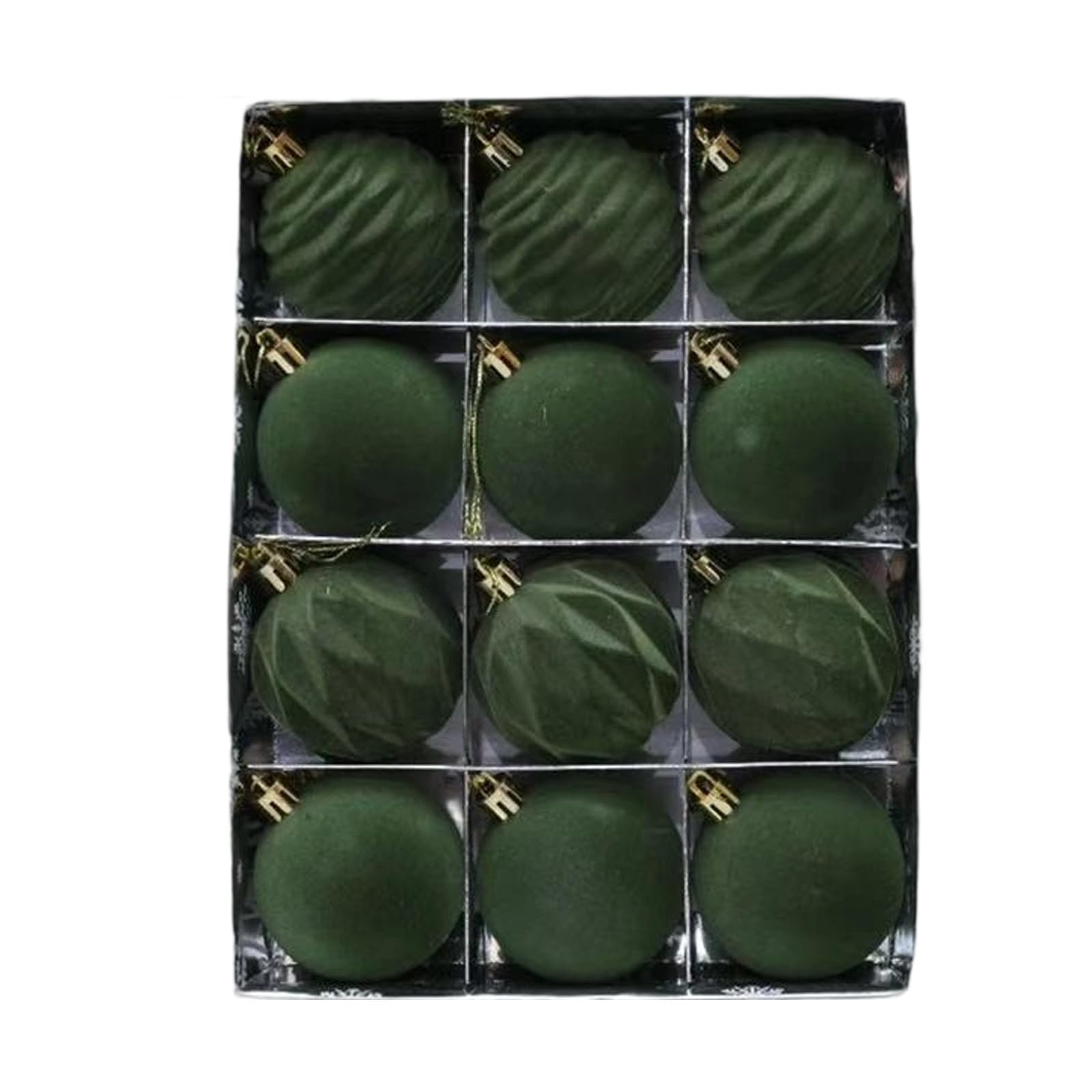 Velvety Ornaments 12Pieces Pack Vibranted Color Option Perfect for Tree Styling and Gifting Christmas Tree Ornaments