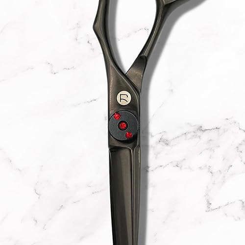 Miniatura 6 de Saki Shears Tijeras de pelo Chsai  Tijeras profesionales de corte de pelo negro mate  hechas de acero japonés  afiladas, duraderas, 5.5 pulgadas