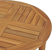 Vista 4 de 23.6" Solid Teak Wood Bar Table Counter Height Outdoor Indoor Use Durable Water-Resistant Patio Furniture for Kitchen Garden Balcony