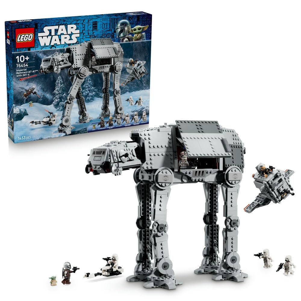 LEGO Star Wars AT-AT Resztek Imperium i INT-4 75454 | Maszyna krocząca, zabawka dla 10-latka, prezent Star Wars dla dzieci, model do ekspozycji, 1453 elementy