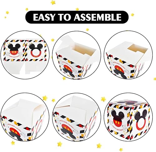 Miniatura 9 de TONIFUL Pink Mouse - Suministros para fiesta de primer cumpleaños, caja de globos rosa con letras, tema de dibujos animados de ratón, recuerdos de