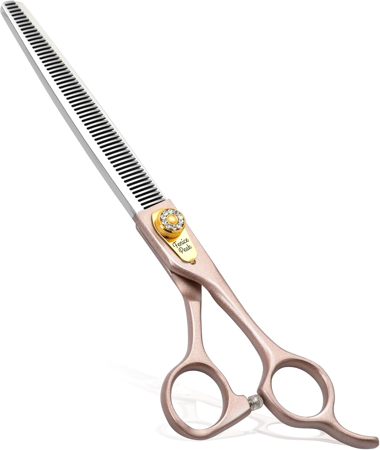 Fenice Peak Professional Thinning Scissors for Dog Cat 7'' Pet Grooming Scissors 440C Stainless Steel Thinning Shears for Dogs 50/56 Teeth