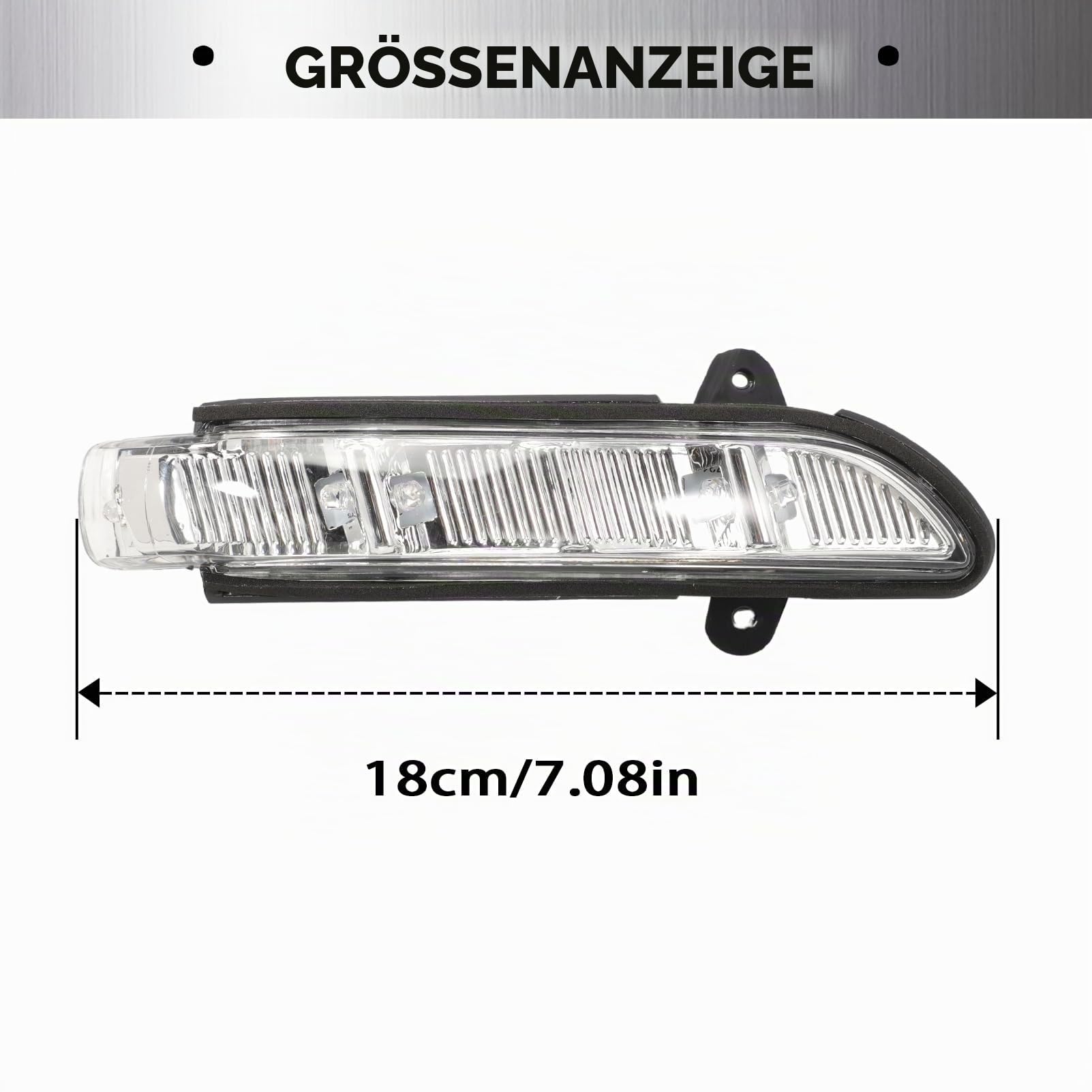 1 Paar Blinkerleuchten Link+Recht für CLS C219 E-Klasse W211 S-Klasse W221 C216 Aussenspiegel Spiegelblinker Blinkleuchten glasklar LP-5278 A2198200521