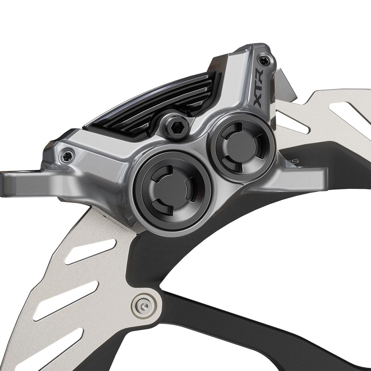 SHIMANO Freno a disco XTR BR-M9200 e leva BL-M9220 - Destra/Poster, montaggio montante, pinza a 2 pistoni, tubo SM-BH90-SS, pastiglie metalliche, grigio