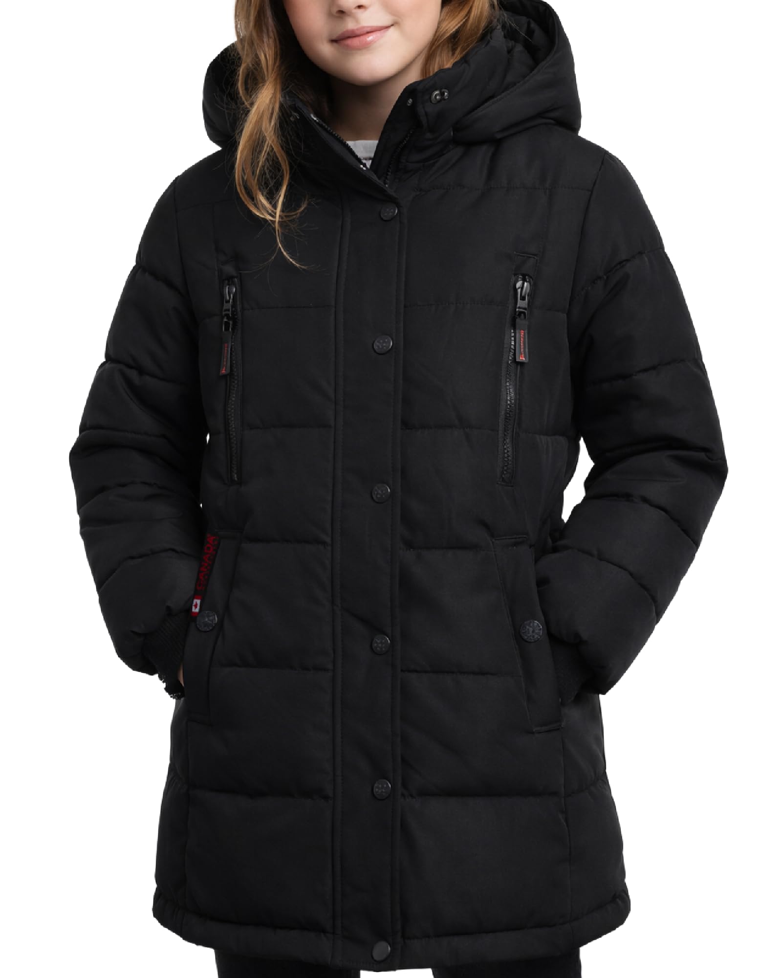 Girls Winter Coat - Stadium Length Wind & Water Resistant Quilted Puffer Parka Kids Insulated Outerwear