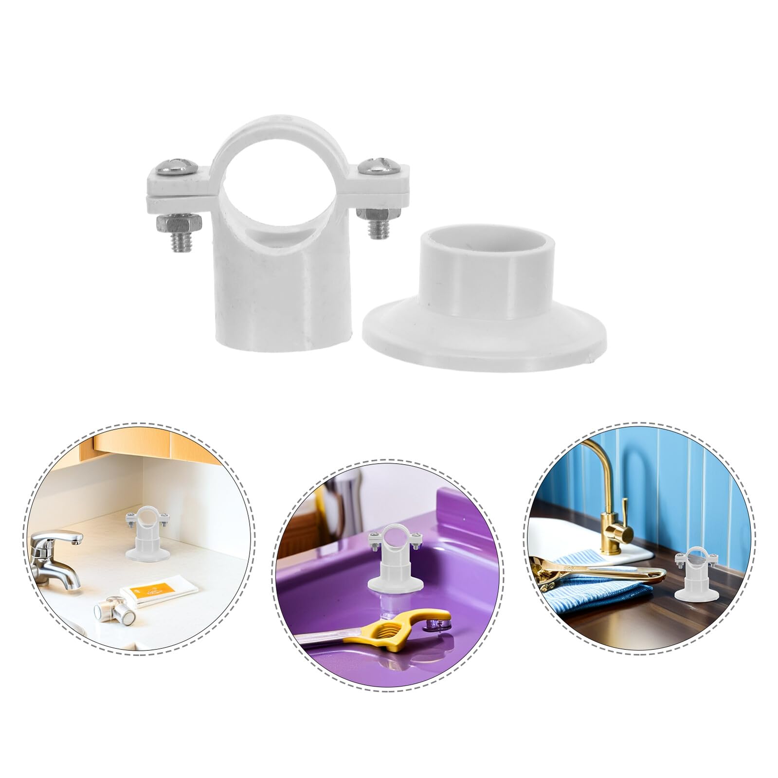 Collier Suspendre de Tuyau Pvc Blanc 30 Pièces pour Tube