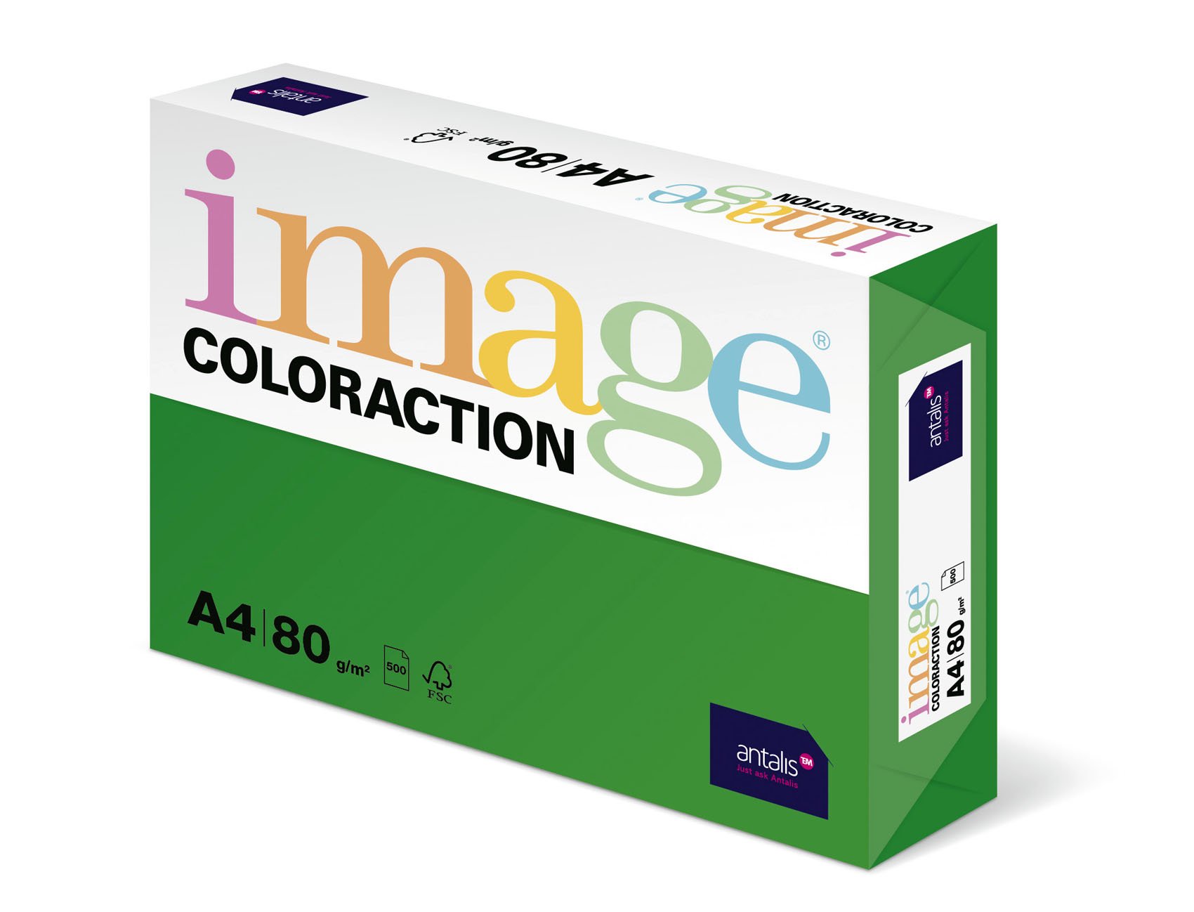 Image Coloraction A4 80gsm Copy Paper - 500 Sheets (1 Ream) Deep Green (Dublin)
